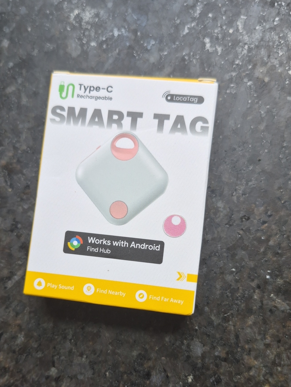 💙 Smart Tag Bluetooth Tracker - White with Pink Accents